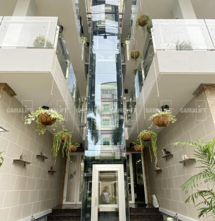 Thang máy kính ngoài trời | Biệt thự song lập